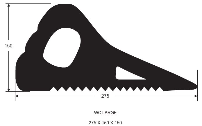 AMBASSADOR LARGE WHEEL CHOCK 275L X 150H X 150W 